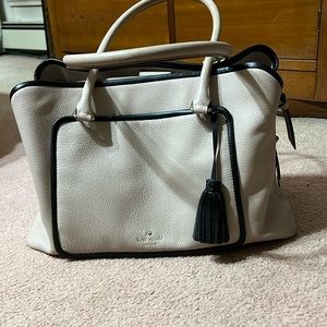 Kate Spade Leather shoulder piping tote laptop bag